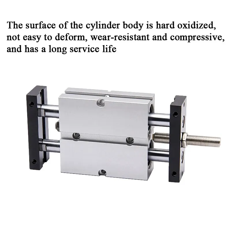 TNJ Cilindro de carrera ajustable Pneumatico Doble eje Doble varilla TNJ10/16/20/25/32 mm Diámetro 20/30/40/50/75/100 mm Carrera. - imagen 3