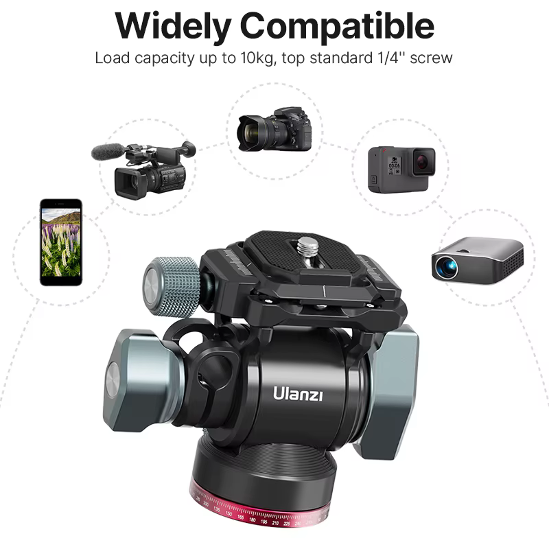 Ulanzi U-190 Cabezal Panorámico Fluido para Trípode DSLR SLR - imagen 3