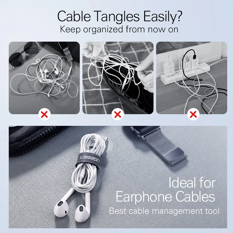 UGREEN Organizador Enrollador Cables USB para Dispositivos - imagen 2