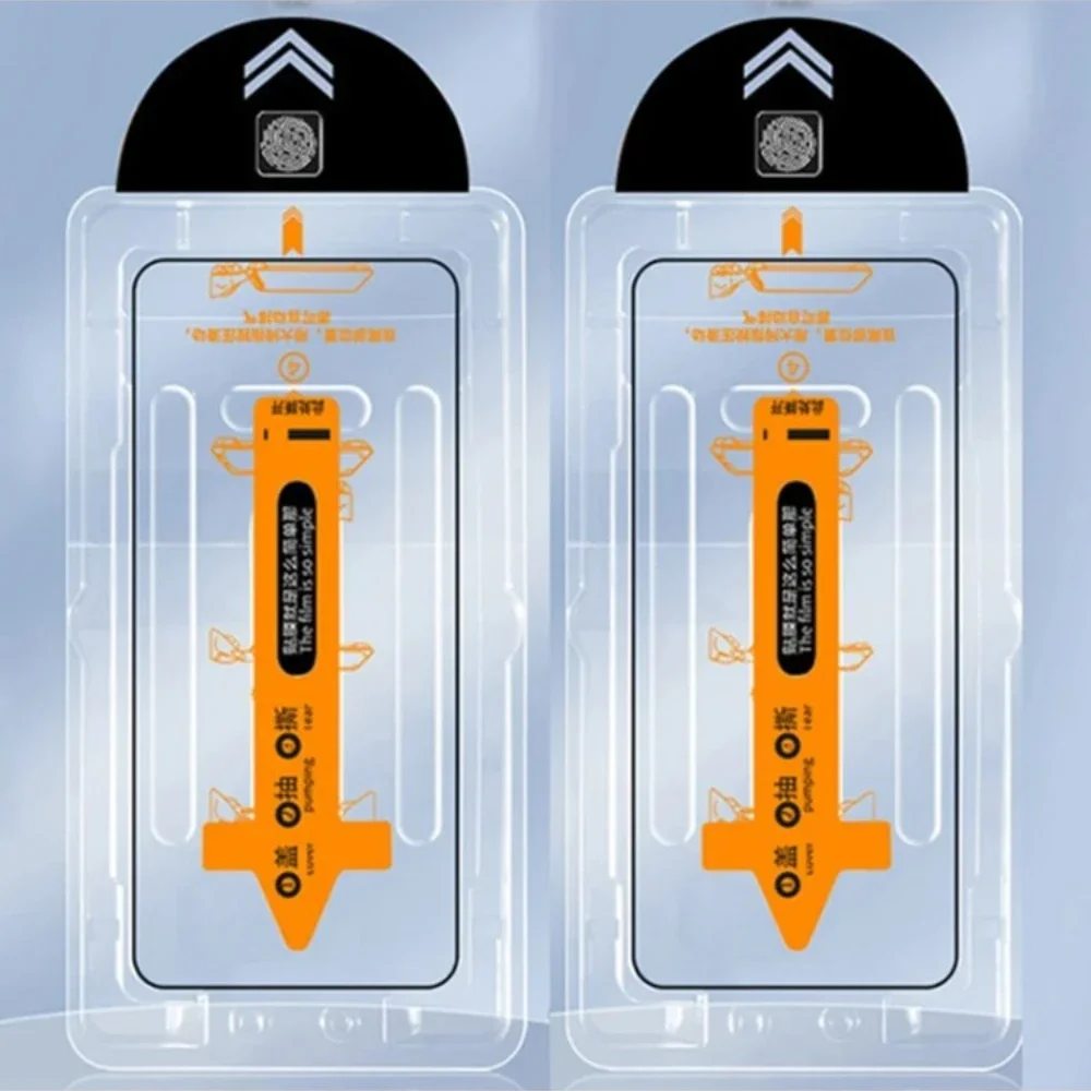 2 uds vidrio templado para iPhone 16E 16 15 Pro 14 Max Plus 13 12 11 Pro XS Max XR sin polvo fácil instalación Protector de pantalla HD - imagen 3