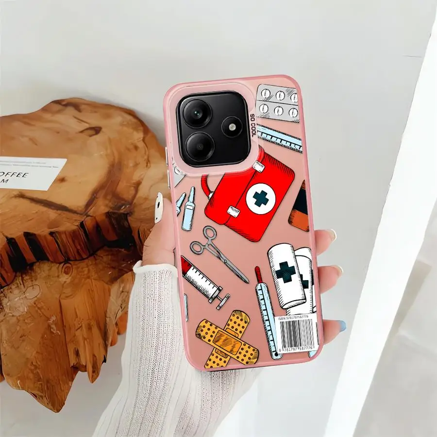 Cool enfermera medicina caso para Xiaomi Redmi Note 11s 12s 10Lite 9s 14 Pro Plus 10s 13 12 11 cubierta trasera del teléfono - imagen 5