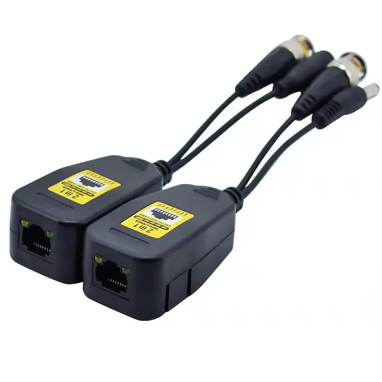 1 par BNC a RJ45 potencia de vídeo pasiva + transceptor Balun de Audio para cámara CCTV 8MP CVBS AHD CVI TVI UTP Balun - imagen 2