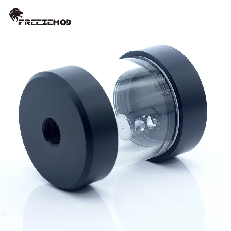 FREEZEMOD-enfriador de agua para ordenador, tanque de agua cilíndrico 2020, antiespumador incorporado con cubierta POM de tres orificios YSX-PMB - imagen 2