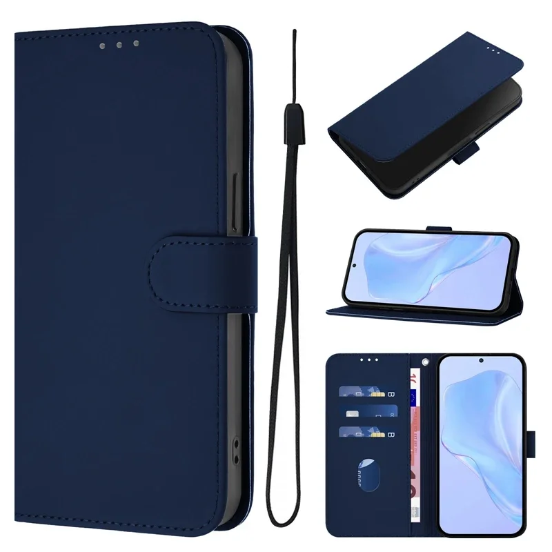 Para Honor 90 Lite funda para Honor90 lite funda tipo billetera con tapa sFor Honor 90 Pro 90Lite 90Smart 5G Funda de cuero de Color sólido Fundas - imagen 4