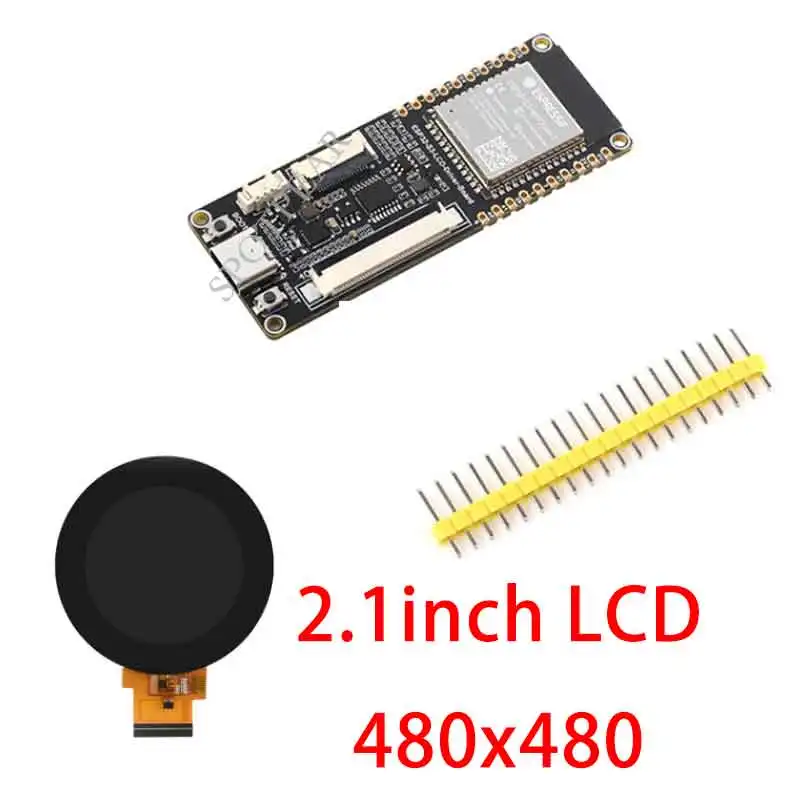 Kit de LCD redondo N8R8, pantalla táctil cautiva, WIFI, BTLE, ESP32-S3 y 2,1 pulgadas, 480x480 - imagen 5