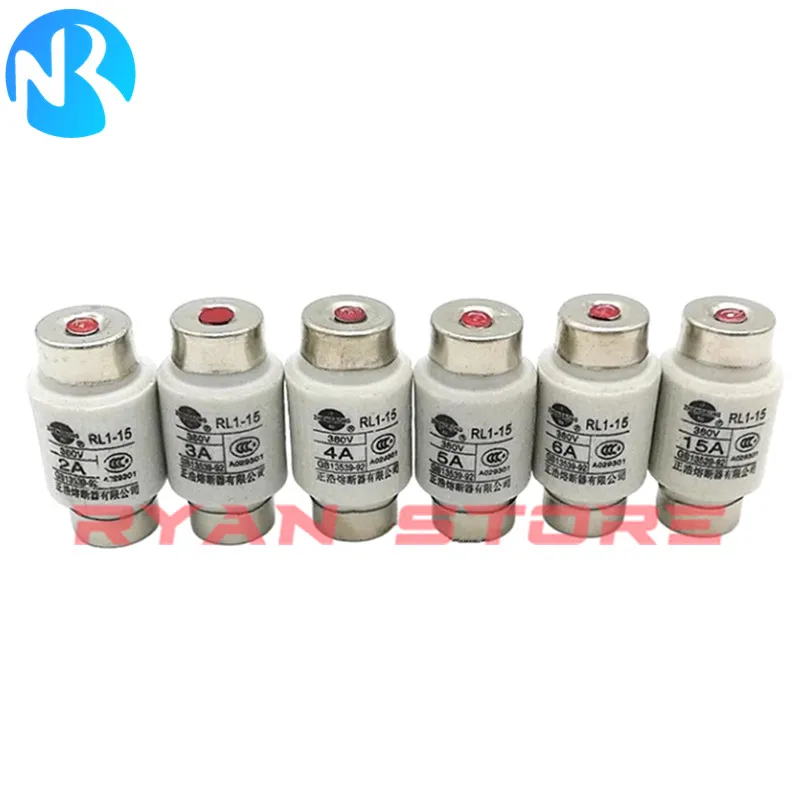 10 Uds RL1-15 tubo de núcleo de fusible en espiral RL1 15 2A 3A 4A 5A 6A 8A 10A 15A 380V - imagen 3