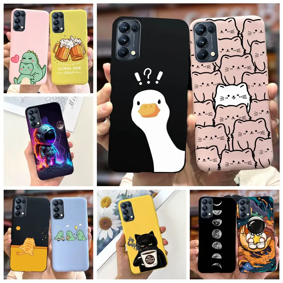 Para Oppo Find X3 Lite funda CPH2145 Linda funda de dibujos animados de moda funda de teléfono de silicona suave para Oppo Find X3 Lite Fundas 6,43 ''funda