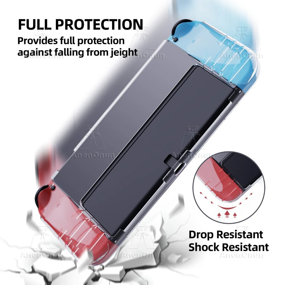 Funda protectora transparente de TPU para interruptor OLED, cubierta semienvoltura a prueba de golpes, antiarañazos, antideslizante, duradera, carcasa suave ultraclara - imagen 2