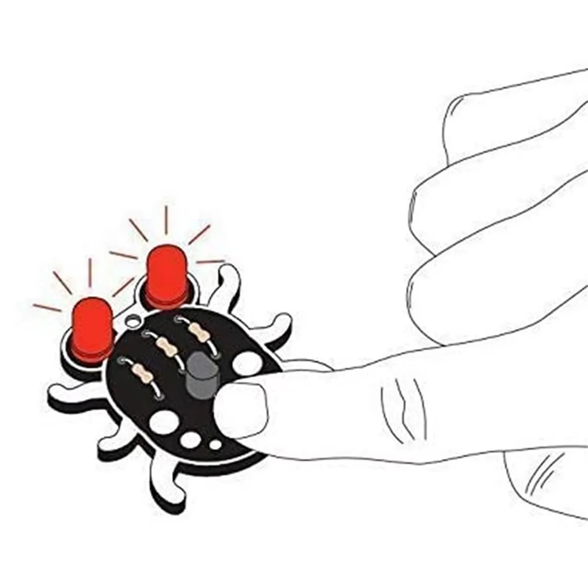 Kit de bricolaje electrónico SUPER HOT Weevil Eye aprender a soldar Kit negro - imagen 3