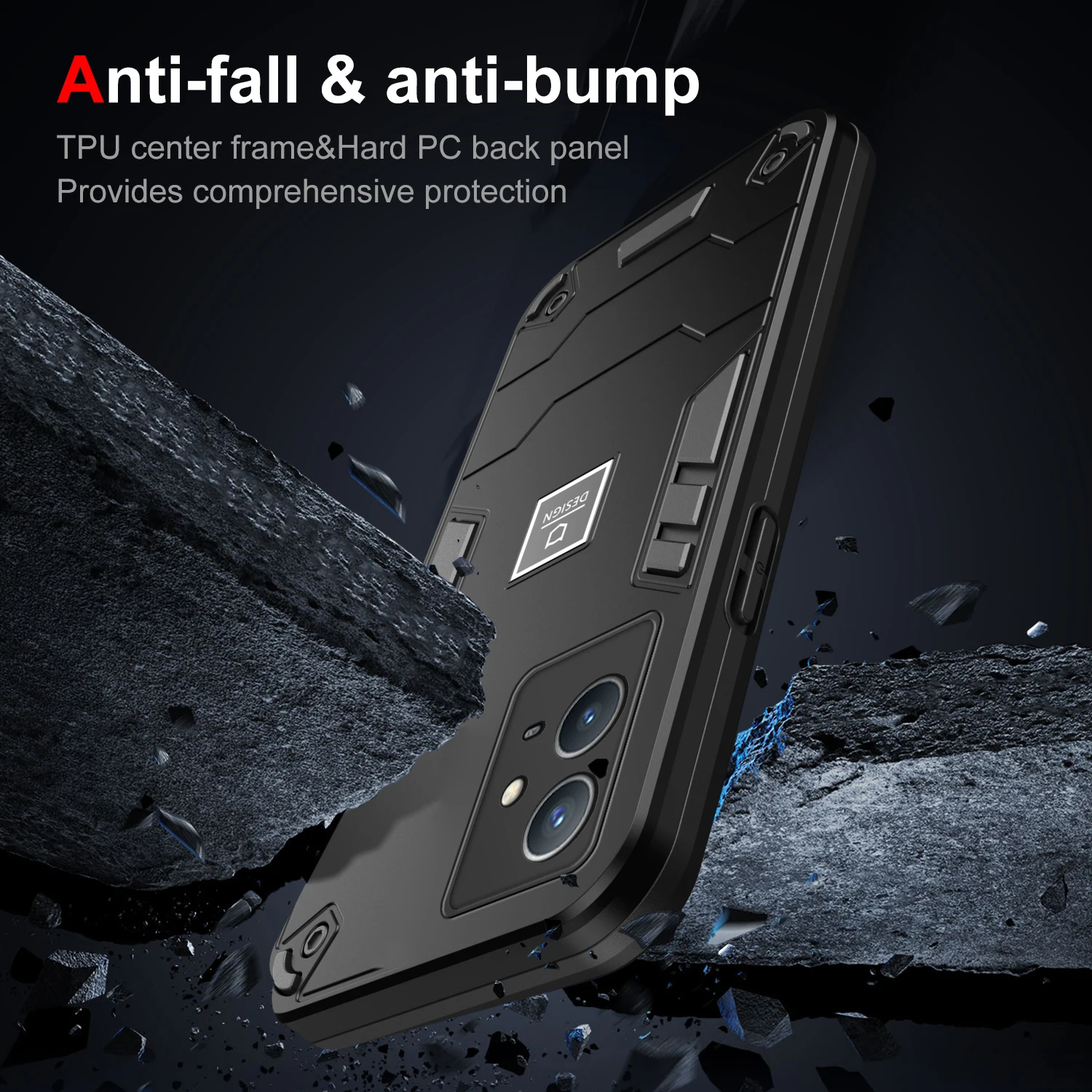 Funda armadura a prueba de golpes para vivo Y33s, Y21, Y21s, T1X, 4G, protección de silicona, cámara completa, vivoy33s, vivoy21s, V2109 - imagen 2