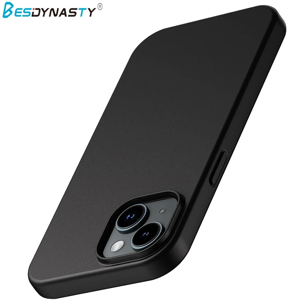 Funda suave de silicona mate de lujo para iPhone 16 15 14 Plus 13 12 Mini 11 Pro XS Max X XR 7 8 Plus cubierta negra sólida ultrafina