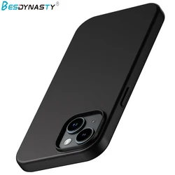 Funda de Silicona Mate Negra para iPhone 16/15/14/13/12/11/X
