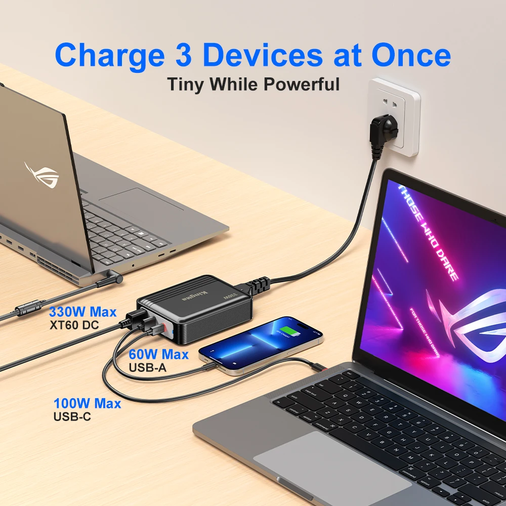 Adaptador GAN para cargador de ordenador portátil Asus, fuente de alimentación de 330W, 20V, 16.5A, 6,0x3,7mm, para ROG G614JZ, G634JY, G634JZ, G634JZR, G634JYR, G814JZ, G834JY - imagen 3