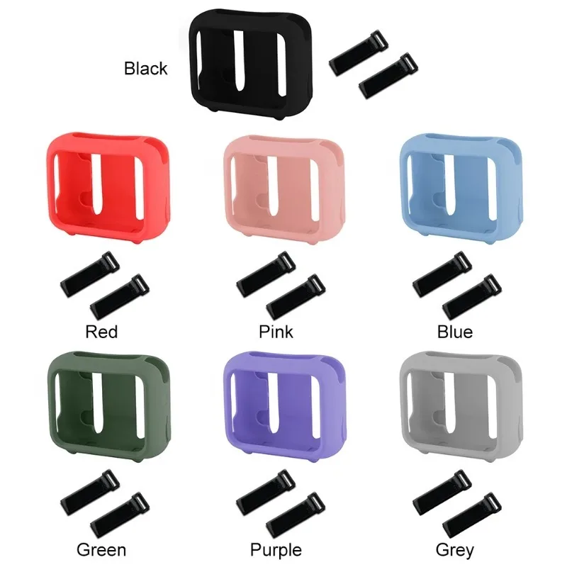 Funda de silicona para altavoz JBL GO4, bolsa de transporte de viaje con correa de montaje para altavoz, funda anticaída para altavoz JBL GO 4 - imagen 5