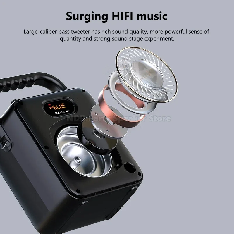 Máquina de Karaoke para Adultos y Niños, Altavoces Bluetooth inalámbricos con 1 Micrófonos, Altavoz de Karaoke portátil para Fiesta de Alto Volumen - imagen 3