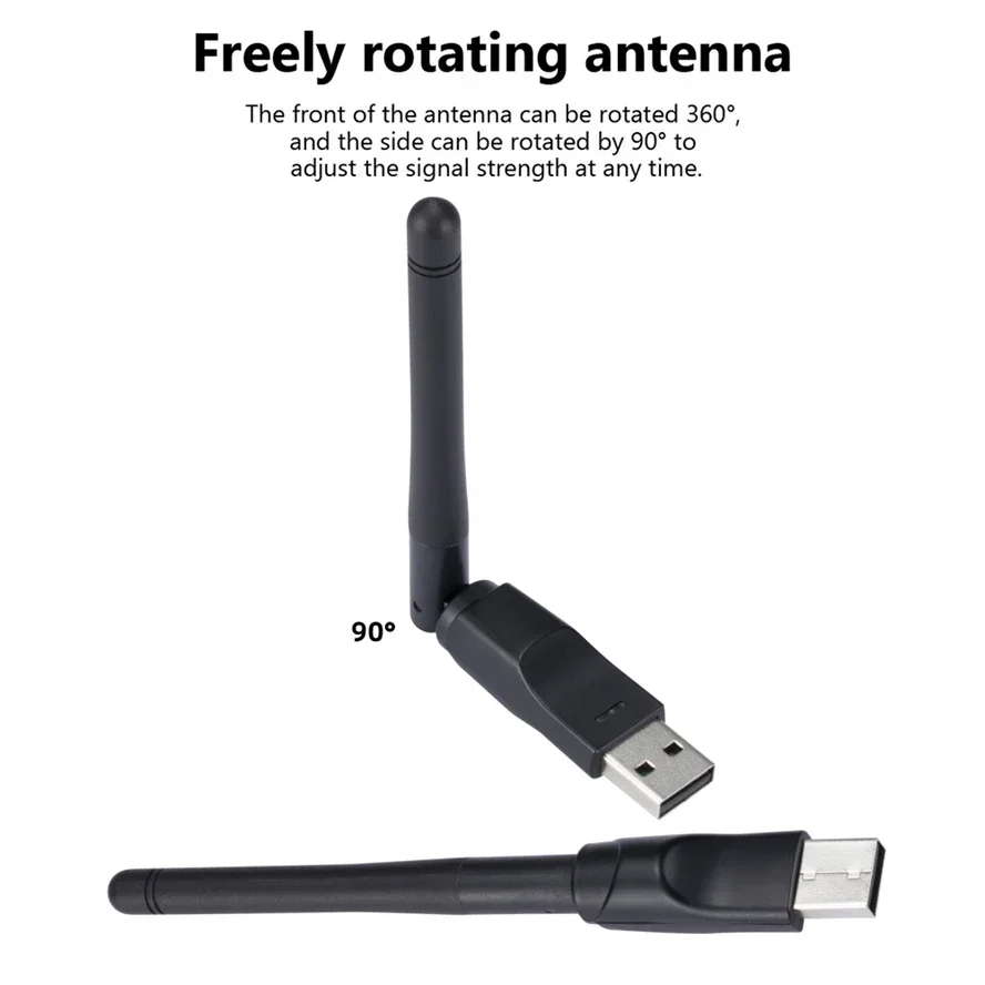 Adaptador USB 2,0 de 2,4 GHz, tarjeta de red inalámbrica WiFi de 150Mbps con antena 802,11 b/g/n Chipset Ralink MTK7601 para ordenador portátil y Windows - imagen 5