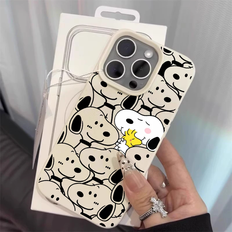 Funda de Snoopy de dibujos animados para Samsung Galaxy A07 A06 A05 05S A04 A04E A55 A36 A26 A16 A15 A14 A54 A34 A53 A52 A35 A23 A24 M55 M56 M15 - imagen 5