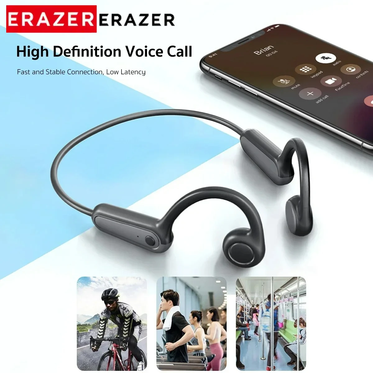 ERAZER XF22 auriculares Bluetooth 5,4 auriculares inalámbricos deportivos auriculares de conducción ósea con micrófono auriculares con banda para el cuello - imagen 3