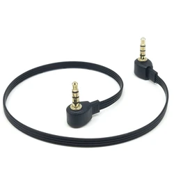 Cable AUX Audio Doble Codo Plano Ultracorto – Conector Jack
