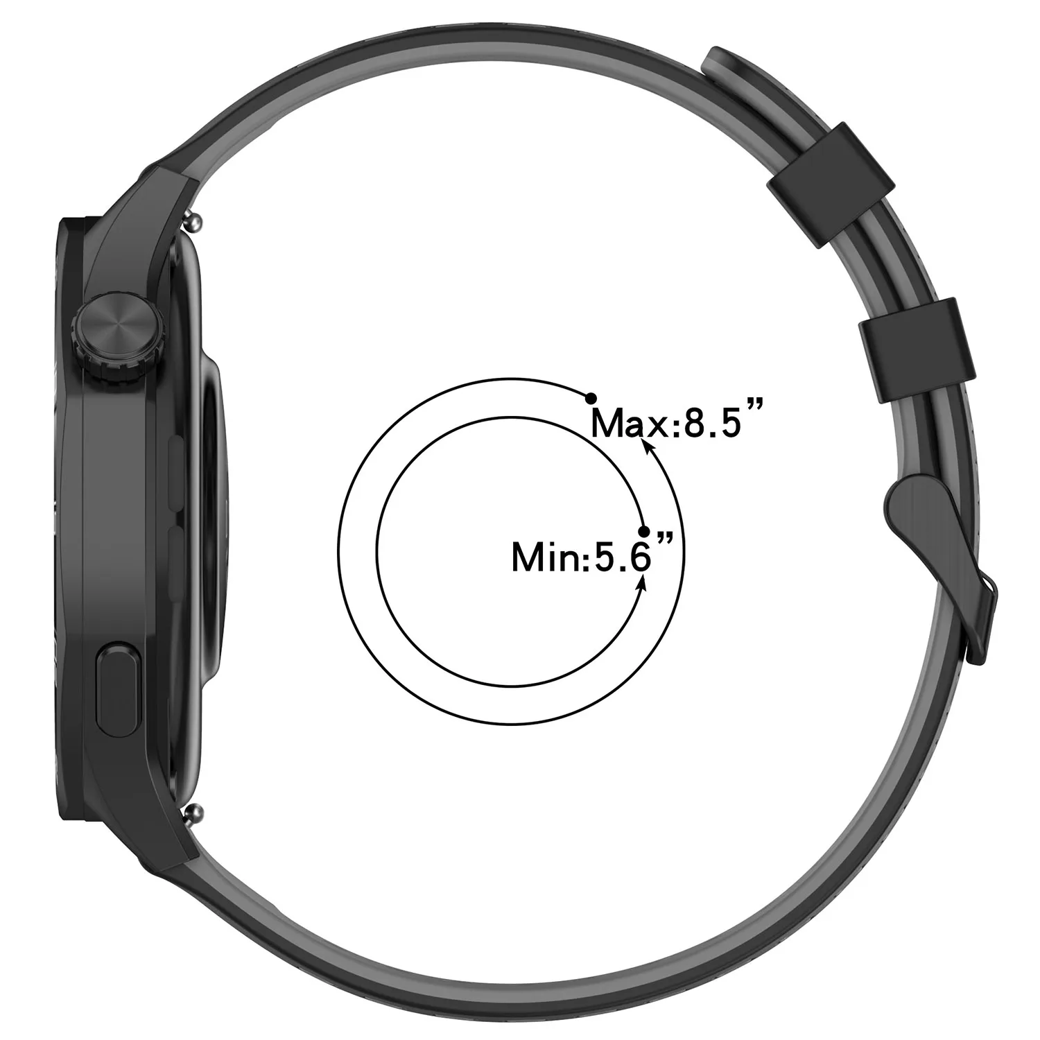 Correa de goma deportiva para NORTH EDGE 2023 Cross Fit 3, correa de reloj suave de silicona para natación, accesorios de repuesto - imagen 3