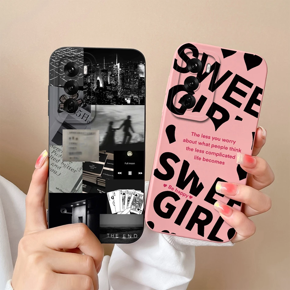 Para Oppo Reno 12 Pro funda de teléfono tulipanes lindo gato contraportada para Oppo Reno12 12Pro 5G Protector de cámara de silicona líquida suave y suave - imagen 2