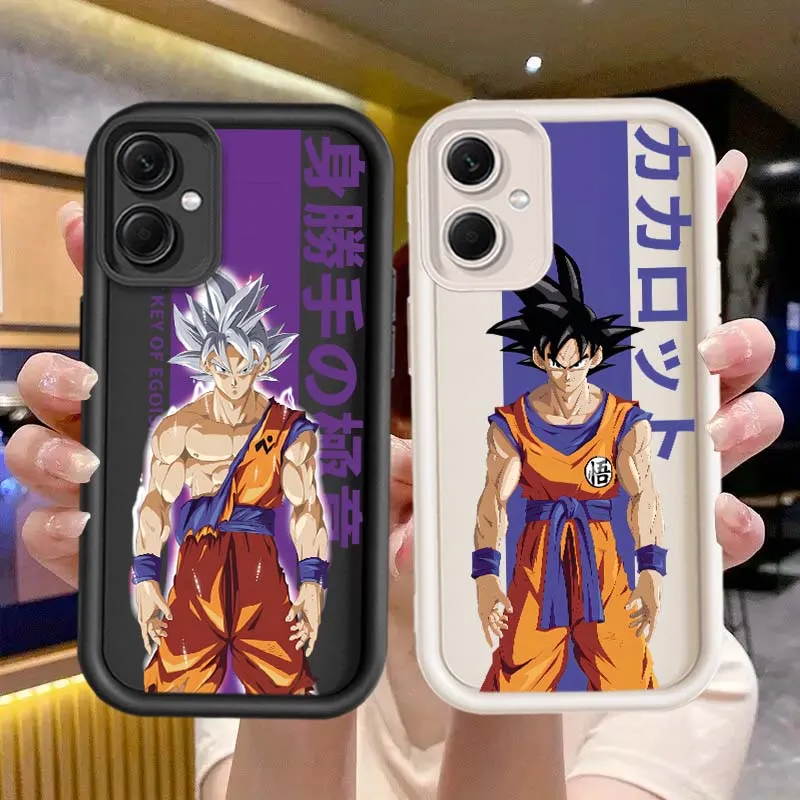 D-Dragon Ball Goku cubierta artística para Redmi Note 14 13 12 11 13R 12R 12T 11T Pro Plus caja de teléfono con escalera ocular