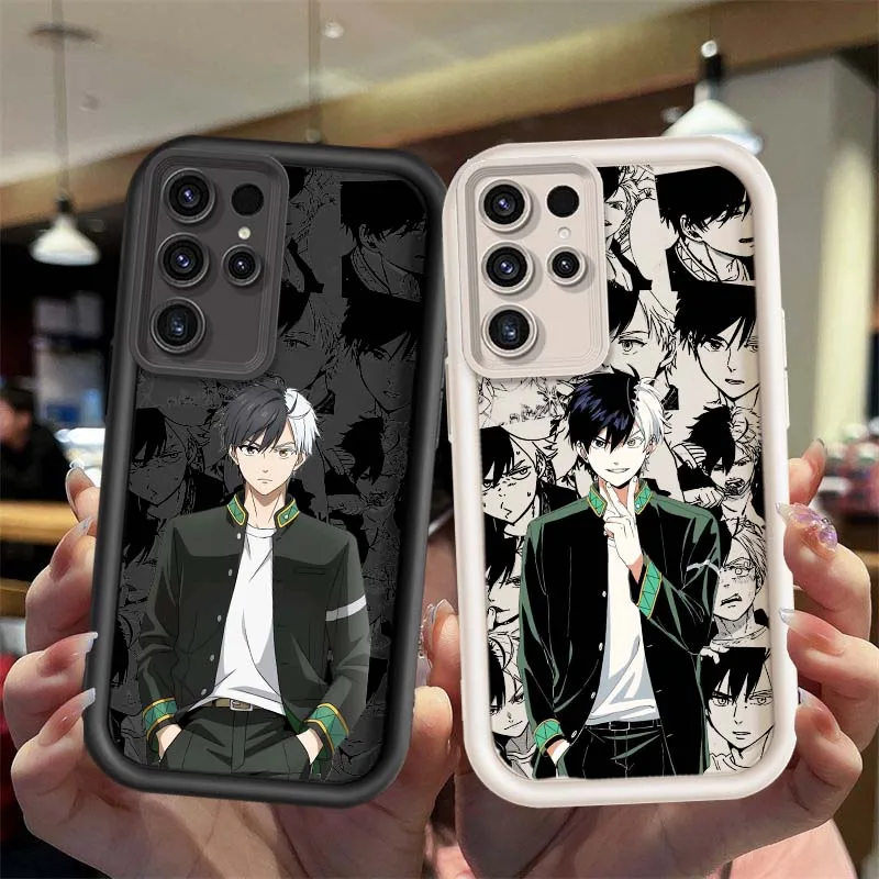 Funda Sakura Haruka para Samsung Galaxy S25 S24 S23 S22 S21 S20 Ultra Plus FE 5G, funda de teléfono con escalera ocular