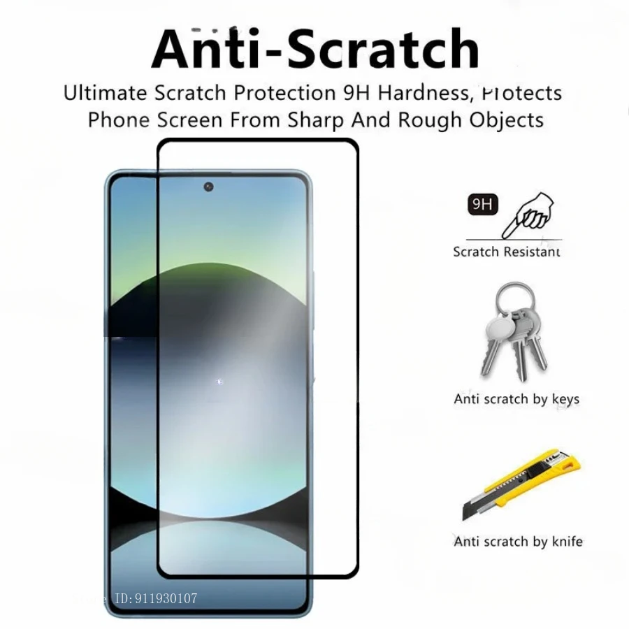 6 en 1 para Redmi Note 14S vidrio para Redmi Note 14 Pro 5G Protector de pantalla de vidrio templado para Xiaomi Note 14 Pro 5G India lente de cristal - imagen 3