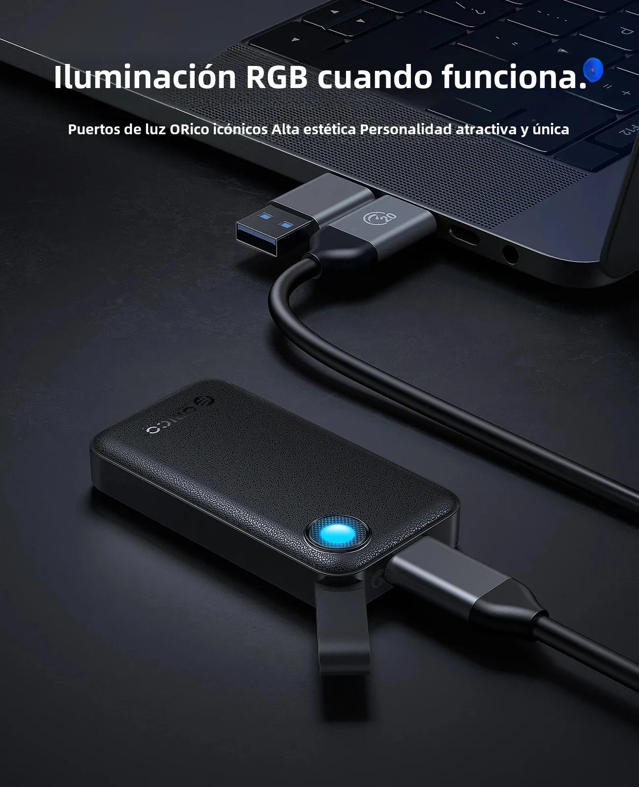 ORICO SSD portátil de 2 TB hasta 2000 MB/s USB 3,2 Gen 2x2 Ultra-Mini compacto con cable USB C 2 en 1, unidad de estado sólido externa - imagen 5