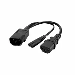 Cable Adaptador C14 Macho a C13 y C7 Figura 8 Hembra 30cm
