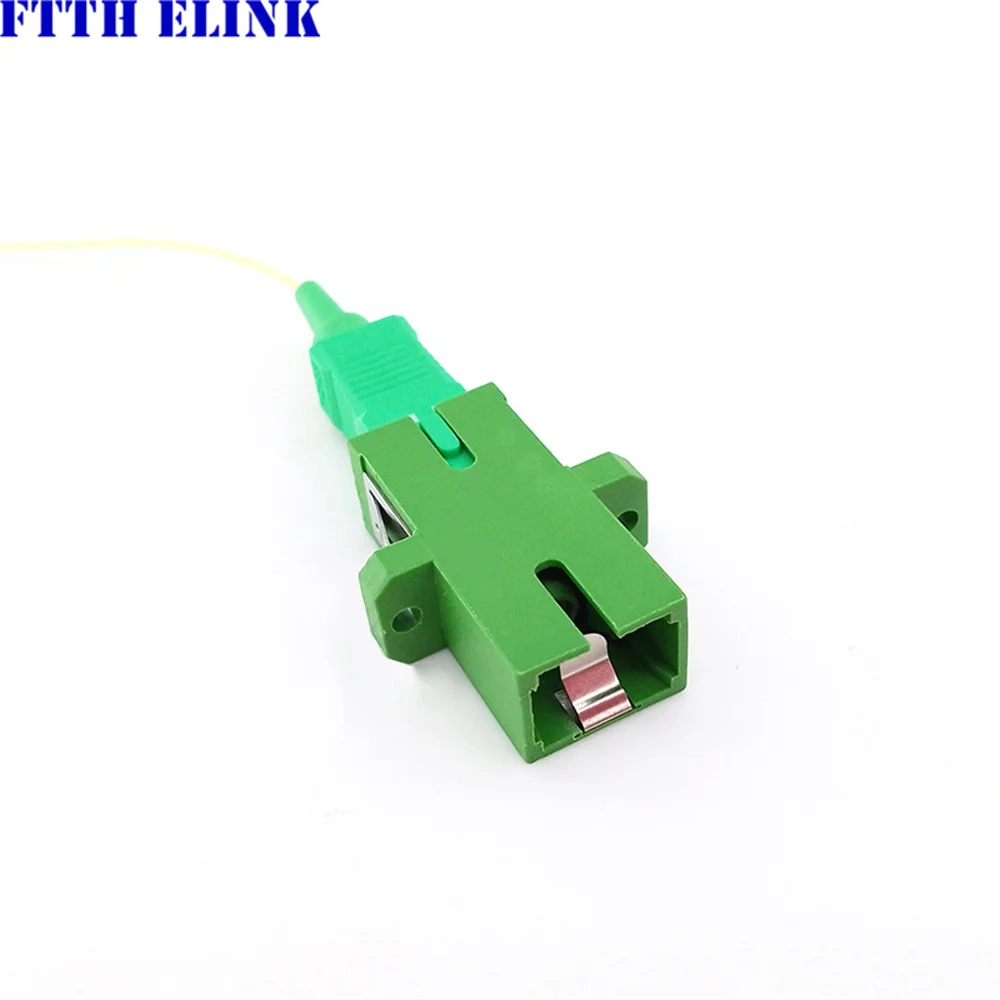 Adaptador de fibra SC con deflector incorporado, acoplador de brida SC/APC, fibra óptica monomodo sin bridas SX azul verde, 1000 Uds. - imagen 2