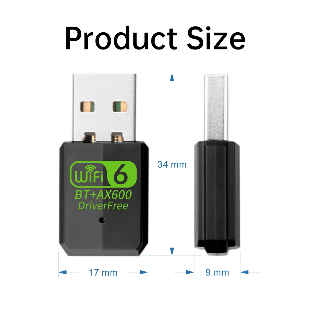 FENVI WIFI 6 AX600 adaptador WiFi USB Bluetooth 5,4 banda Dual 2,4G/5GHz 802.11AX controlador de tarjeta de red inalámbrica gratis para Win10/11 - imagen 5