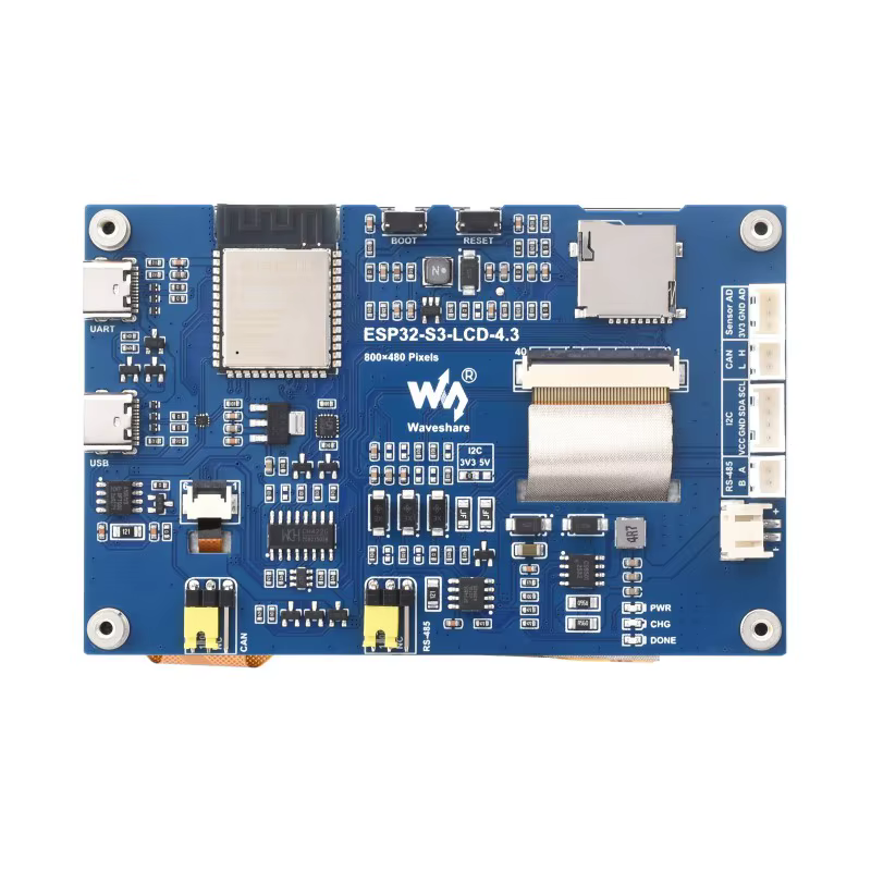 ESP32-S3 Placa de desarrollo de pantalla táctil capacitiva de 4,3 pulgadas 800 × 480 soporte táctil de 5 puntos WiFi y Bluetooth para Arduino IDE - imagen 2