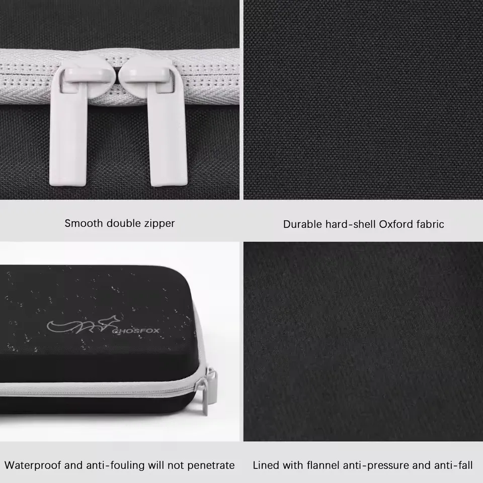 Chosfox-Bolsa de almacenamiento para teclado portátil, bolsa para teclado mecánico de gran capacidad, bolsa protectora impermeable de tela gruesa 60/61/64 - imagen 3