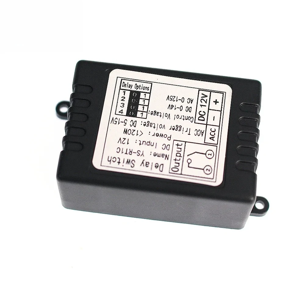 Módulo de relé de retardo de tiempo DC12V, interruptor de encendido y retardo, período de tiempo de Control de un solo chip opcional para modificación de coche, 1 Uds. - imagen 4