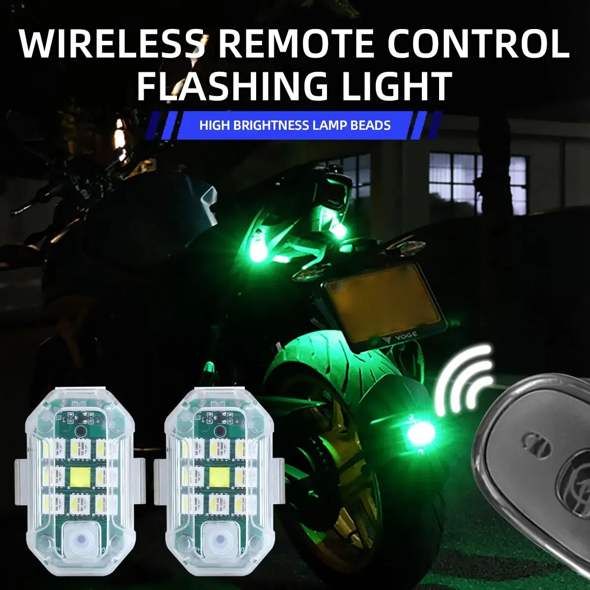 Resalte Control remoto inalámbrico luz LED estroboscópica Drone luz estroboscópica avión luces estroboscópicas posición de Flash luz inalámbrica - imagen 2