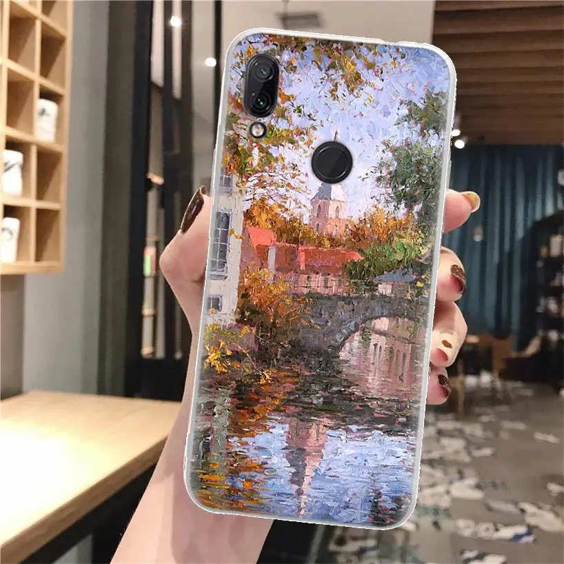 Funda de teléfono de silicona Claude Monet Garden Lotus Bridge para Xiaomi Redmi Note 10 9S 9 8T 8 Pro 7 5 9T Mi 12T 11T 10T 12 11 Lite 11i - imagen 5