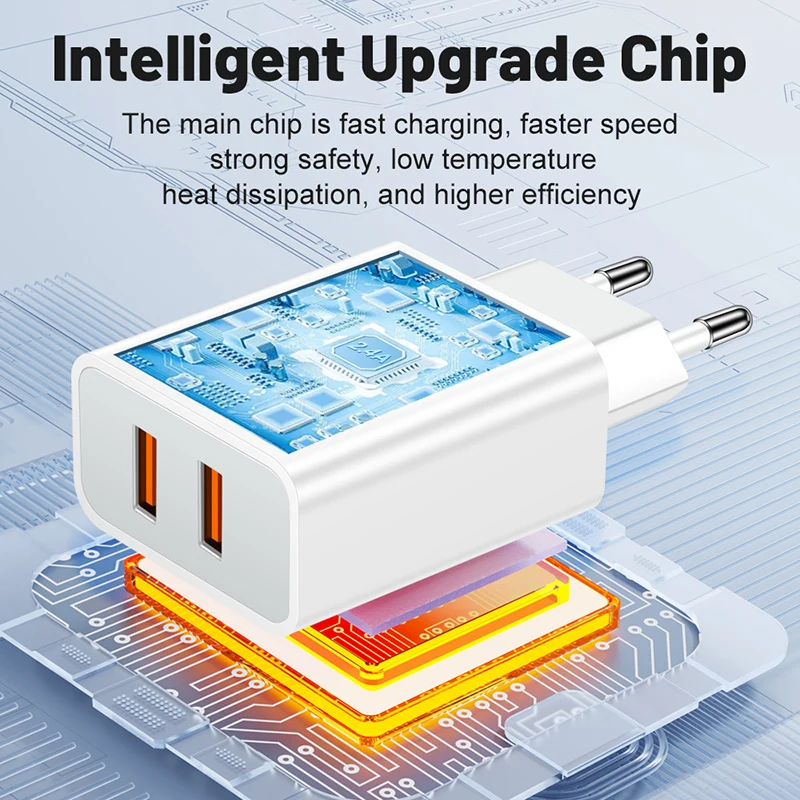 XIAOMI-Cable Typec de cargador rápido 2,4a, carga Ultra rápida Usb C Pd, adaptador de cargador de teléfono de alta velocidad, enchufe UE/EE. UU./Reino Unido para Huawei - imagen 3