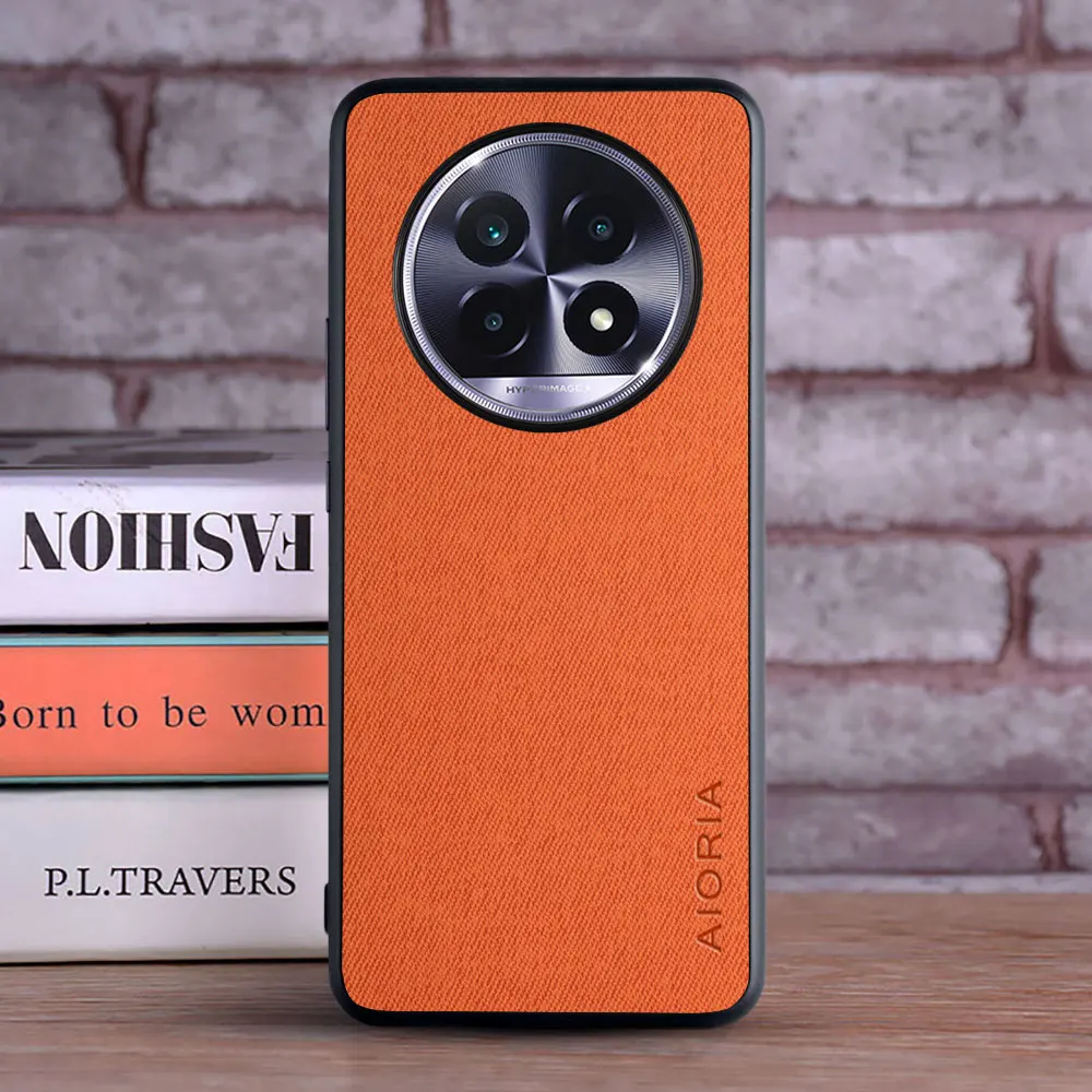 Funda de cuero textil para Realme 13 Plus 13 Pro 13 Pro Plus, funda de teléfono de material duro para Realme 13 Pro Plus - imagen 5