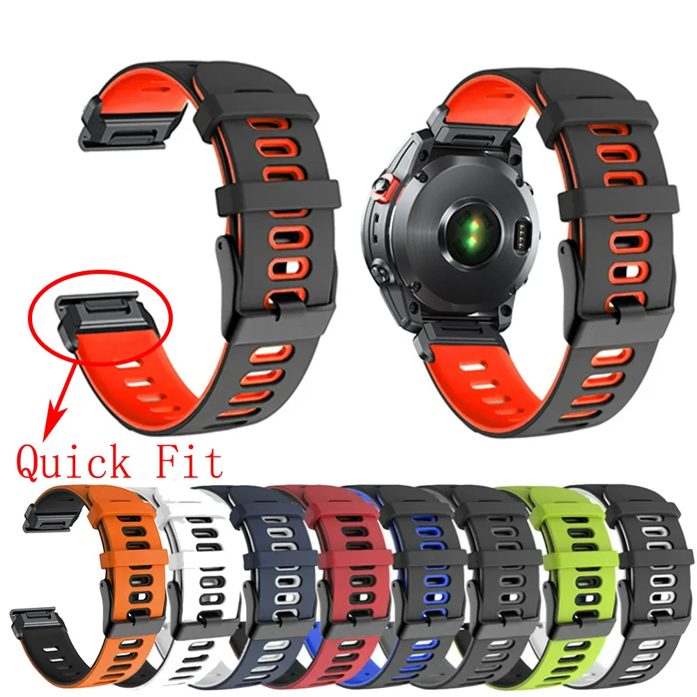 Forerunner-Correa de silicona para reloj, pulsera Easyfit de 26 y 22mm para Garmin Fenix 7 7X Pro 6 6X Pro 5 5X Plus, 965, 935, 945, 955