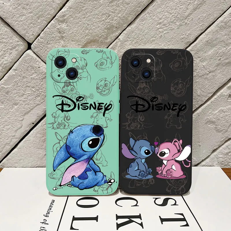 Funda de teléfono Disney Super Cute Stitch para Oneplus Nord 3 2 9R 9 8T 8 7 7T Pro 6 5G cubierta de silicona líquida con correa de mano - imagen 5
