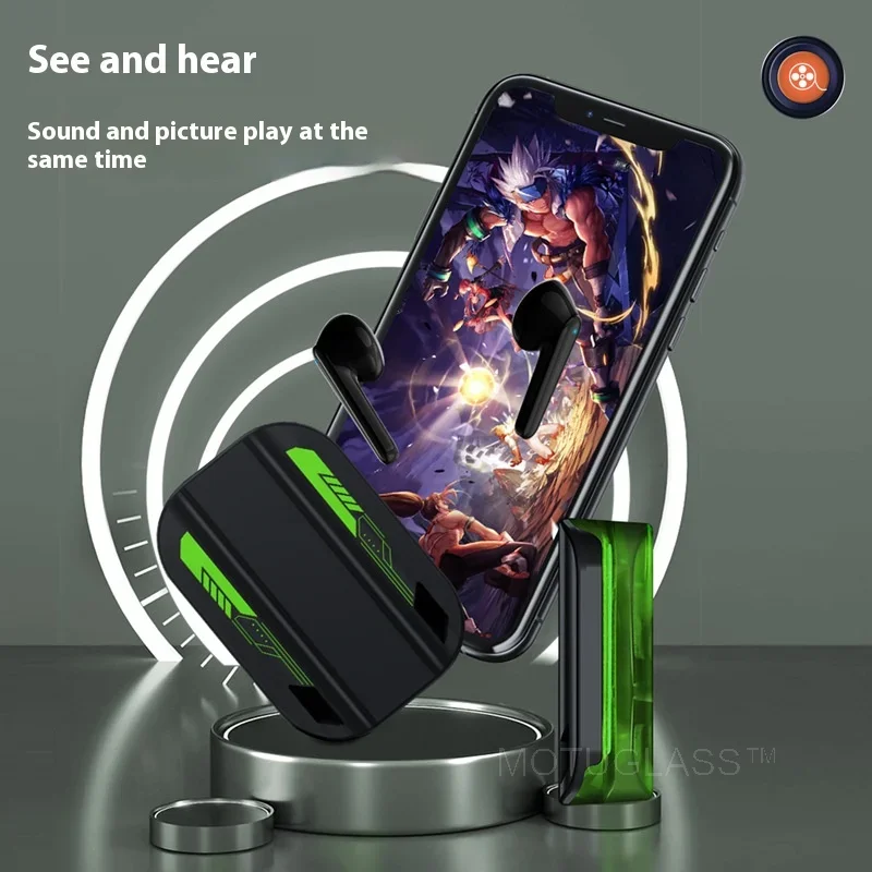 Auriculares Bluetooth inalámbricos con deslizamiento magnético, auriculares deportivos semitransparentes con doble seguimiento y batería de larga duración para correr, gimnasio y entrenar - imagen 4