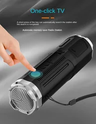 Altavoz Bluetooth Portátil con Linterna Zoom y Radio FM