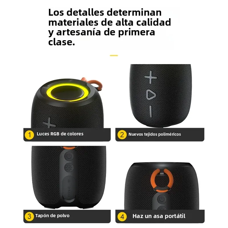 Rockmia EBS-612 12w Mini altavoz de graves potente portátil Bluetooth 5,3 tiempo de reproducción largo 1500Mah Boombox de música inalámbrico - imagen 3