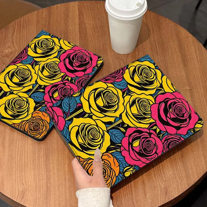 Cool Vintage Rose Blossom Art para Samsung Galaxy Tab S7 S8 S9 S10 11 12,4 13,1 FE Plus Lite pulgadas funda para tableta