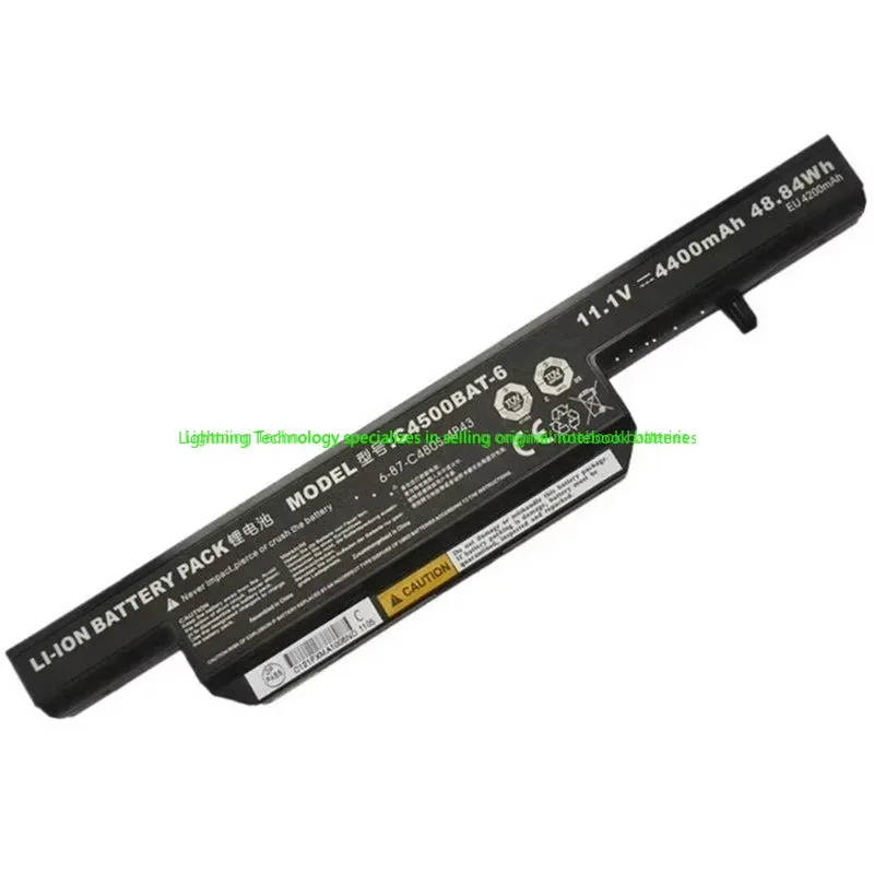 Batería genuina para portátil C4500BAT-6 11,1 V 4400mAh para Clevo C4500 C4500Q C4501 C5100Q C5105 B5130M W150 W170 - imagen 3