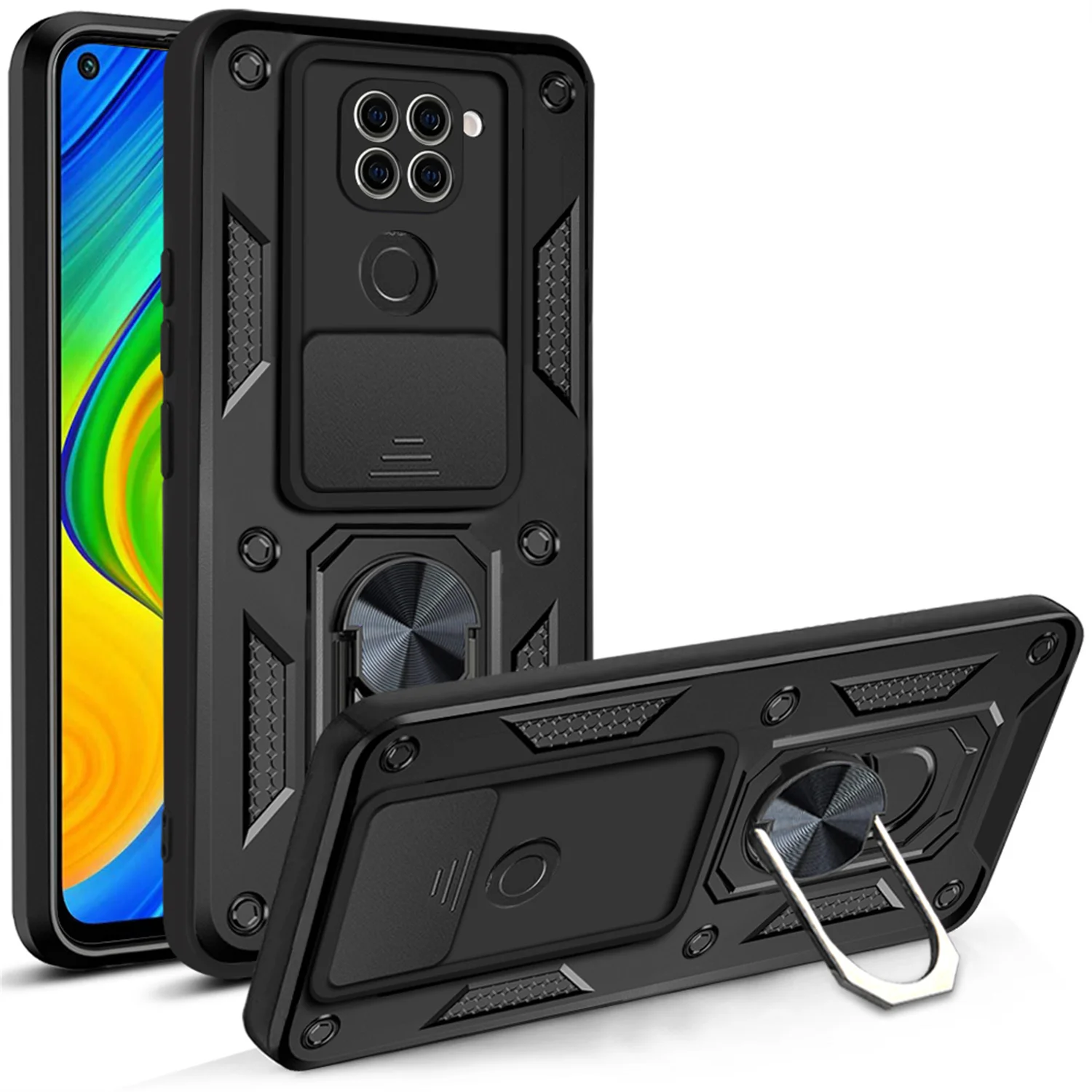 Para Xiaomi Redmi Note Not 9 4G funda con anillo magnético soporte contraportada para Redmy No 9 4G fundas de teléfono con armadura a prueba de golpes