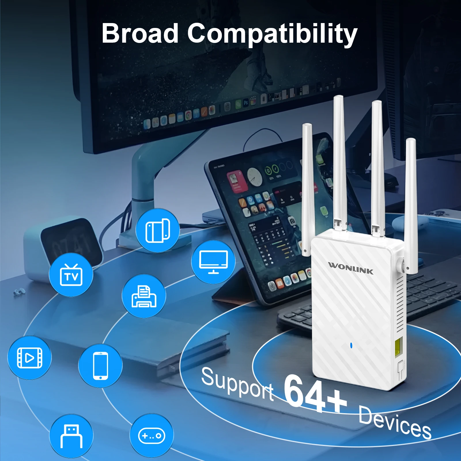 Wonlink 1200Mbps repetidor WiFi inalámbrico amplificador de señal Wifi doble banda 2,4G 5G extensor WiFi 802.11ac amplificador WiFi enrutador WPS - imagen 4