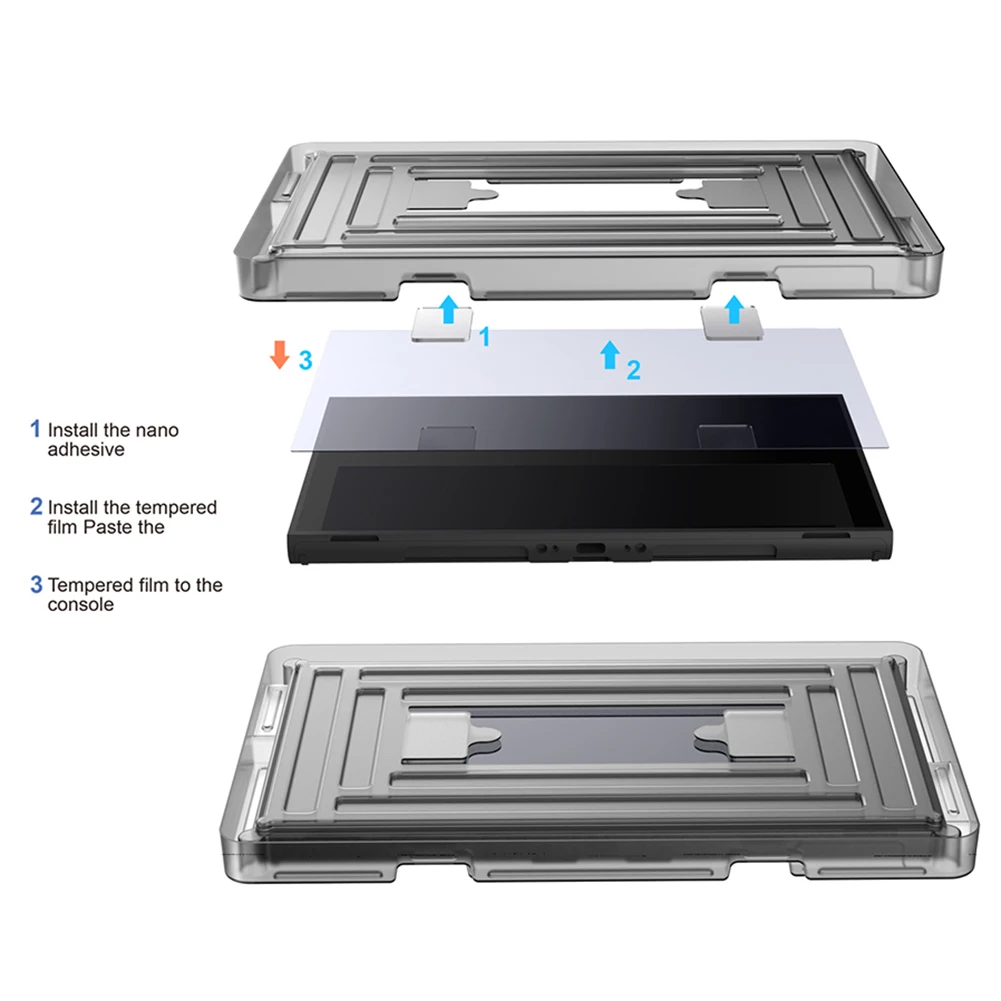 Película de vidrio templado 2 uds película protectora de vidrio templado antiarañazos luz antiazul para Nintendo para Switch 2 accesorios de juego - imagen 5