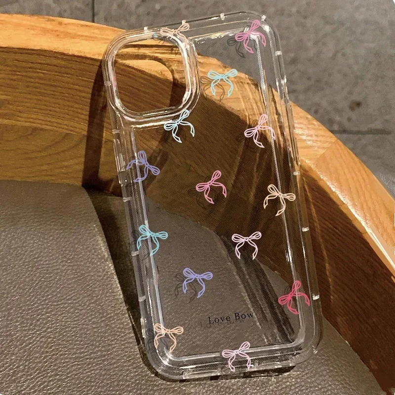 Funda transparente con estampado de lazo colorido para Samsung A03S A05S A13 A14 A21S A22 A23 A24 A31 A32 A35 A51 A52 A53 A72 5G Airbag a prueba de golpes - imagen 4